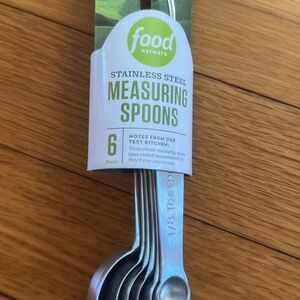 Food Network stainless steel measuring spoon set (6)